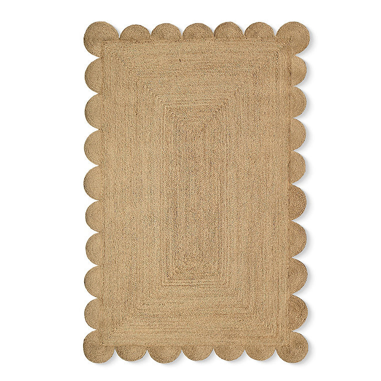 Caprini Scallop Jute Rug - 9' X 12' - Grandin Road | Grandin Road