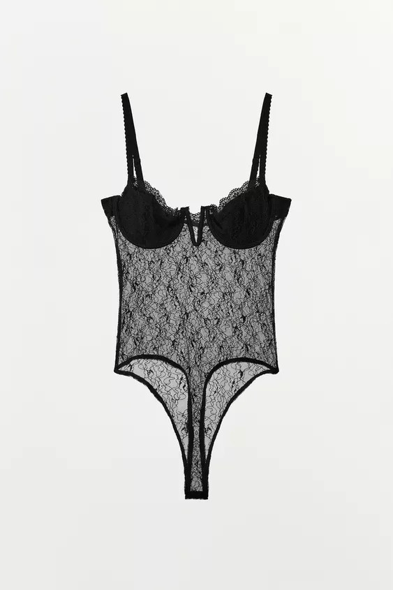 COMBINED LACE BODYSUIT | Zara UK