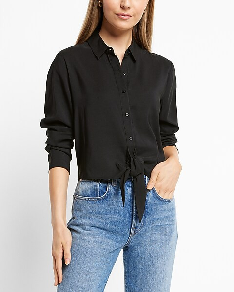Tie Front Portofino Shirt | Express