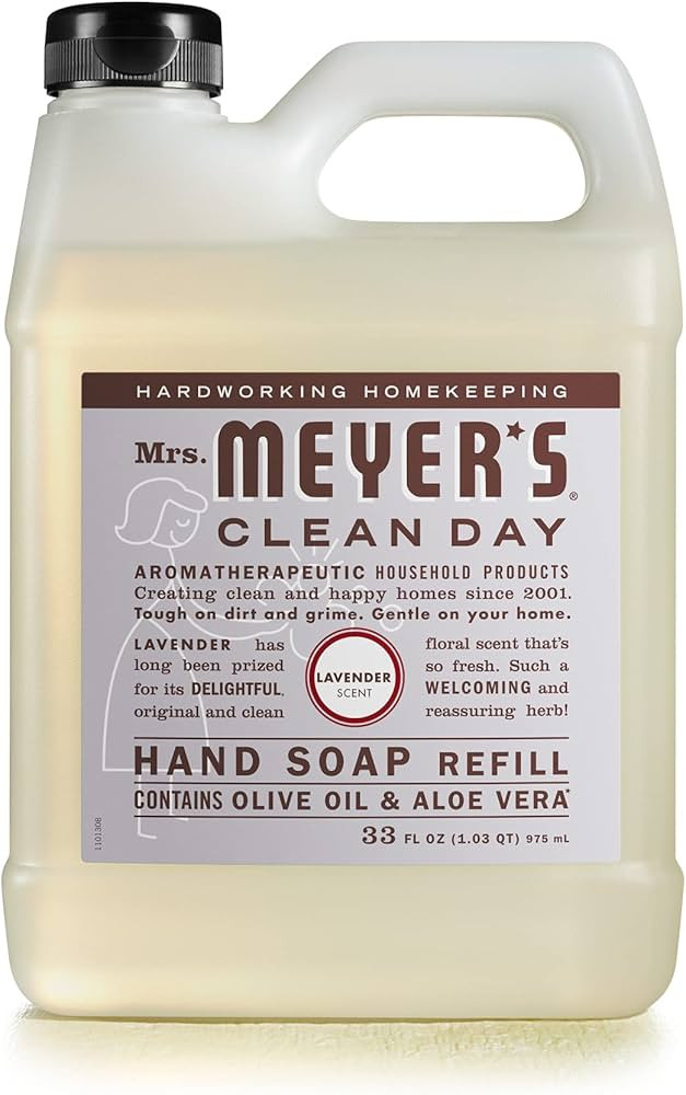Mrs. Meyer's Hand Soap Refill, Made with Essential Oils, Biodegradable Formula, Lavender, 33 fl. ... | Amazon (US)
