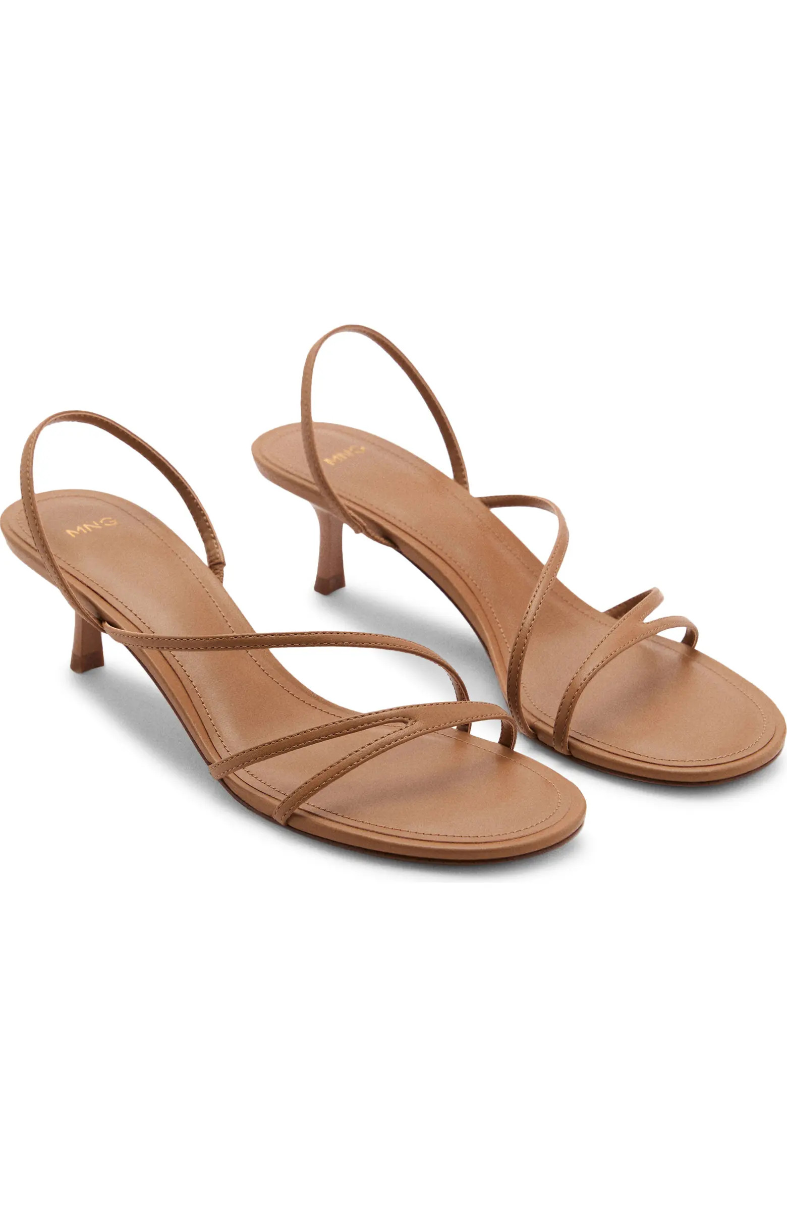 MANGO Slingback Kitten Heel Sandal (Women) | Nordstrom | Nordstrom