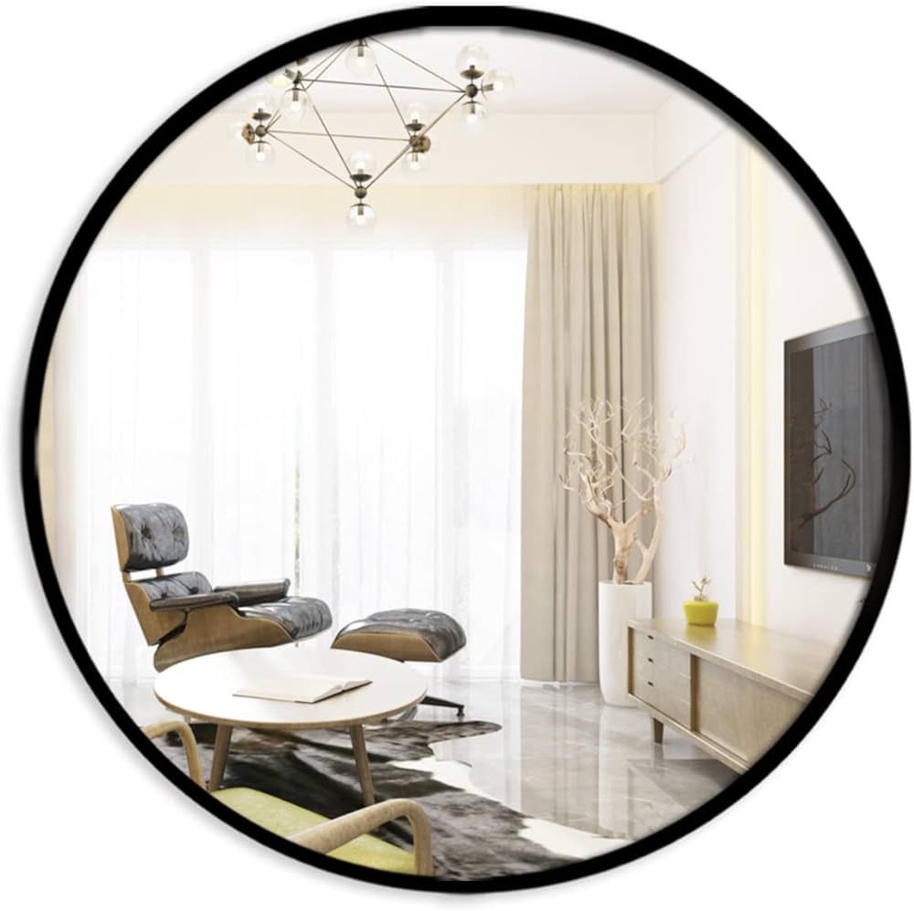 Kacalujia Round Mirror, Wall Mounted Circle Mirror with Brushed Metal Frame, Circular Mirror for ... | Amazon (US)