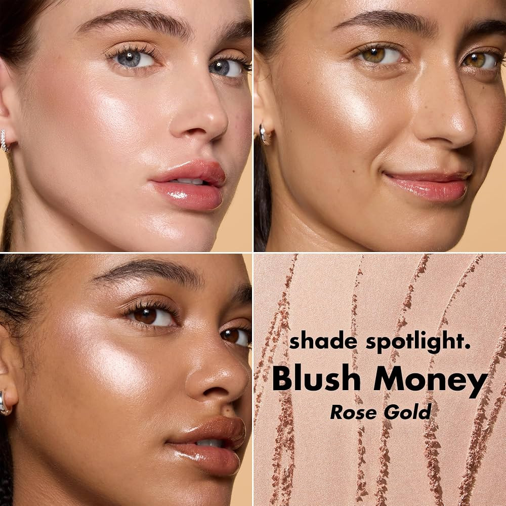 e.l.f. Halo Glow Silky Powder Highlighter, Long-Lasting Luminous Face Finish, Cake-Resistant With... | Amazon (US)