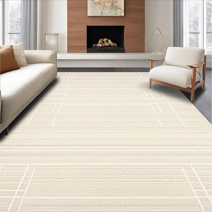 Ultra Soft Area Rug 8x10, Non Slip, Stain Resistant, Washable Area Rugs for Living Room, Bedroom,... | Amazon (US)