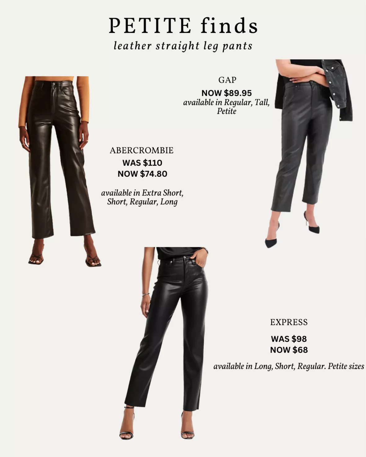 Vegan Leather Ankle Straight Pant curated on LTK