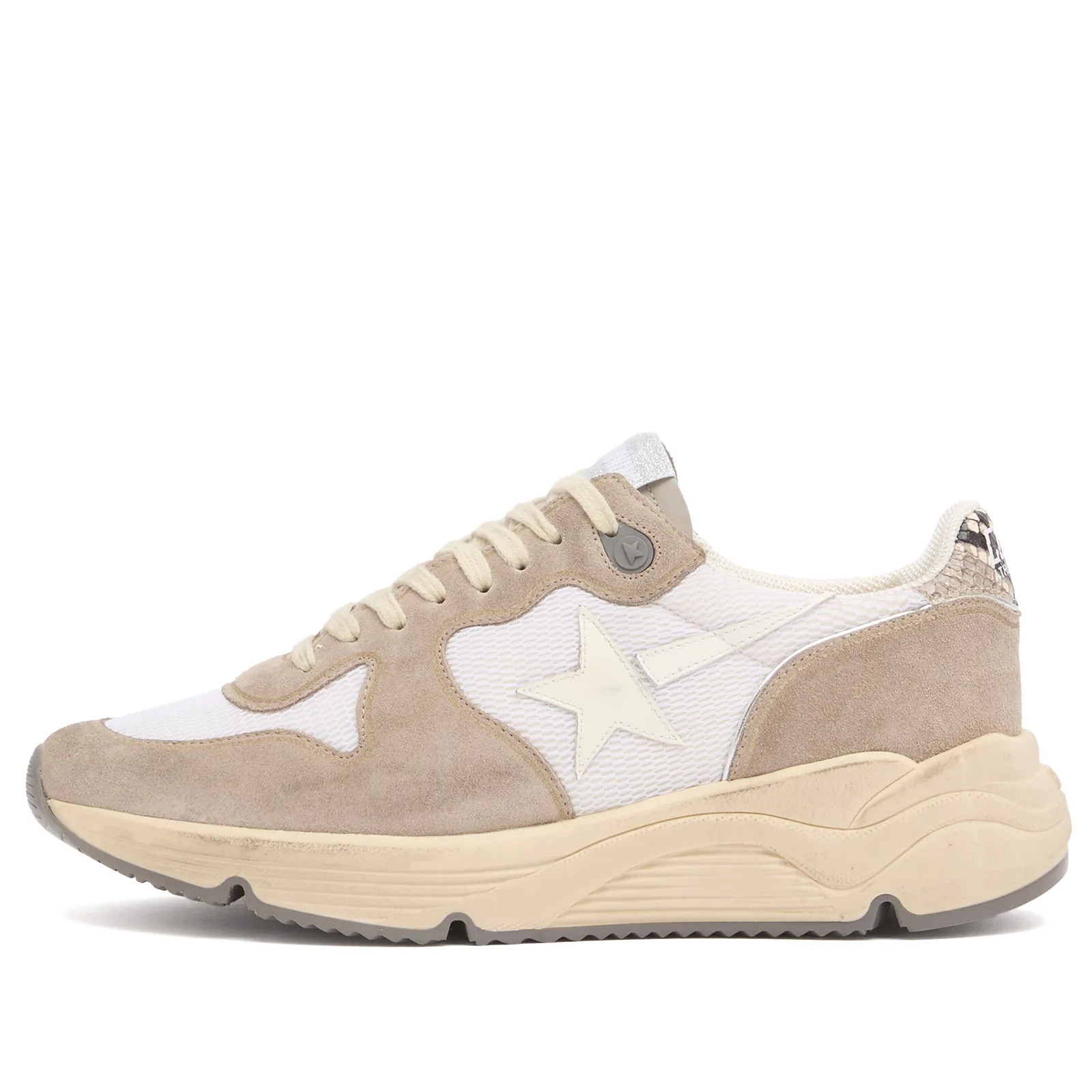 Golden Goose Women's Running Sole in Optic White/Grey/Rock Phyton, Size EU 40 | END. Clothing