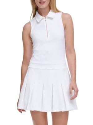 DKNY Sport Pleated Mini Dress on SALE | Saks OFF 5TH | Saks Fifth Avenue OFF 5TH