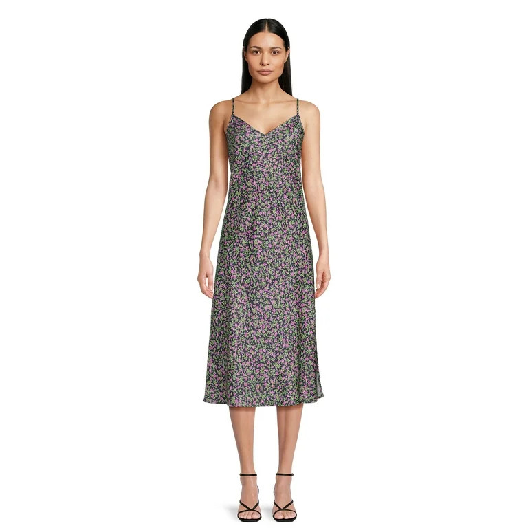 Time and Tru Women's Bias Cut Slip Dress, Sizes XS-XXXL - Walmart.com | Walmart (US)
