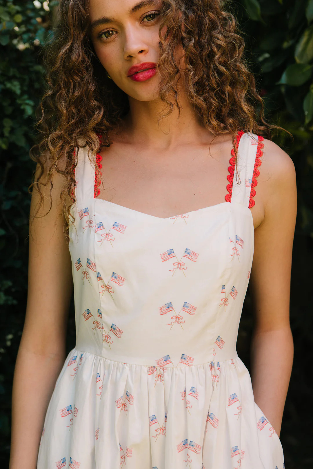 Star Spangled Dress in White | Ivy City Co