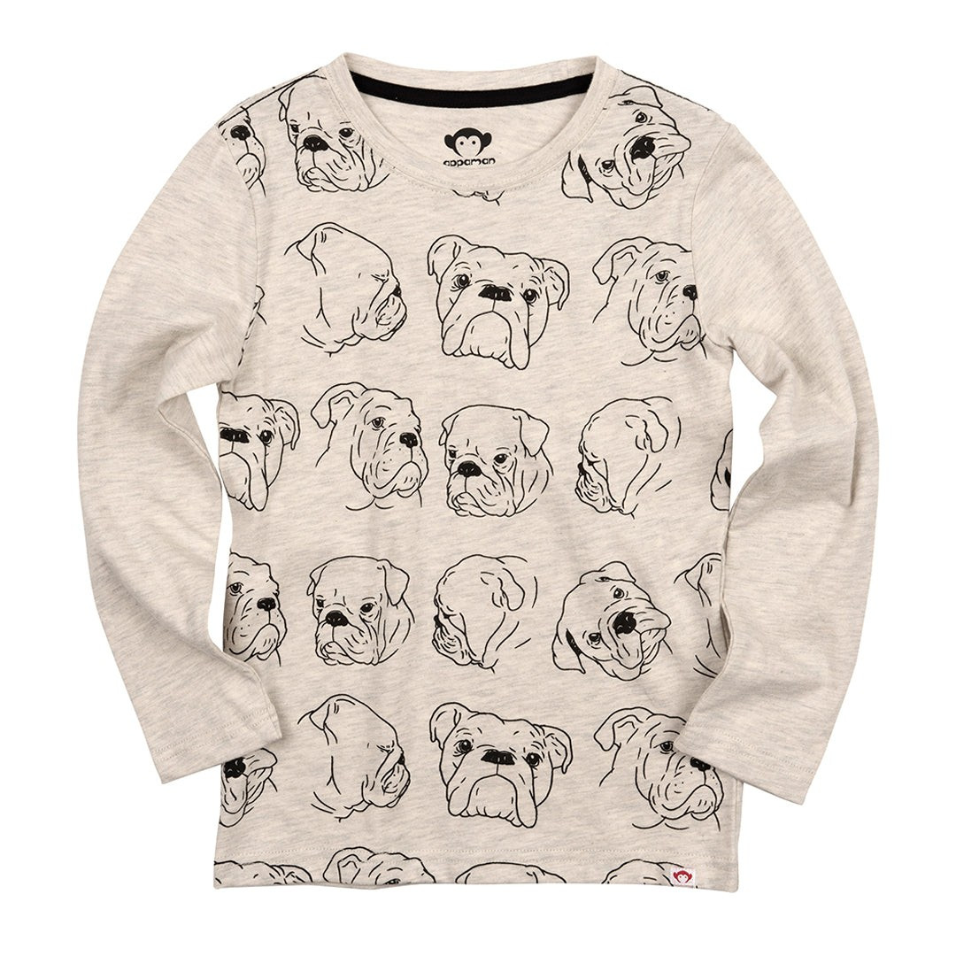 Bulldog Long Sleeve Tee | Cloud Heather | Appaman