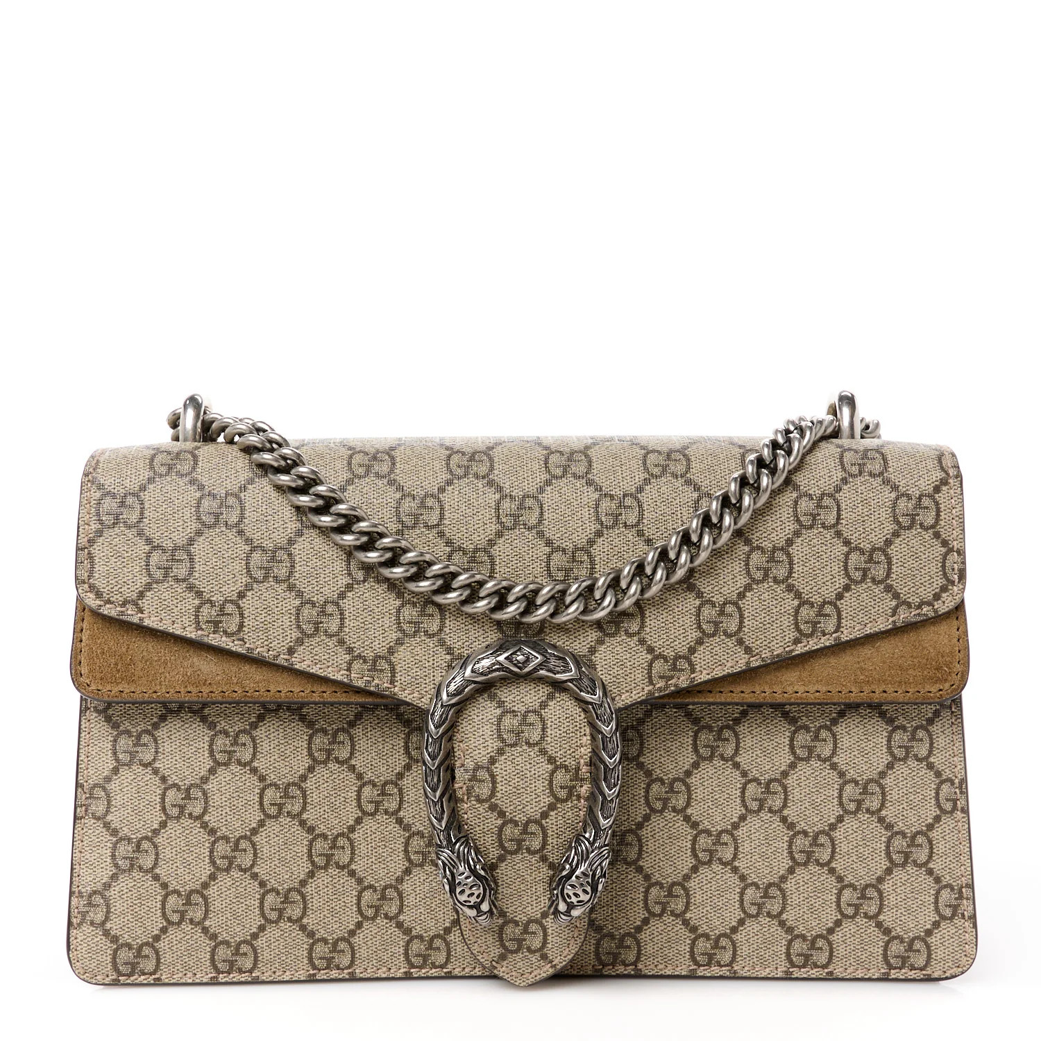 GG Supreme Monogram Small Dionysus Shoulder Bag Taupe | FASHIONPHILE (US)