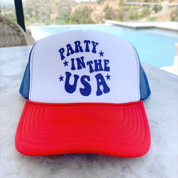 Party in the USA Trucker Hat  Party in the USA  4th of July | Etsy | Etsy (US)
