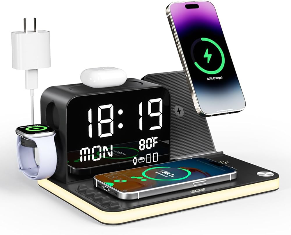 acer 7-in-1 Wireless Charging Station: Charger Stand for Multiple Devices for Apple - iPhone 16 1... | Amazon (US)