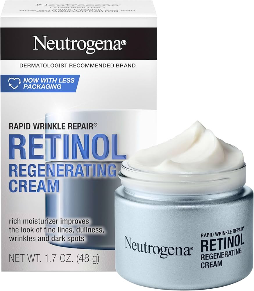 Neutrogena Rapid Wrinkle Repair Retinol Face Moisturizer, Daily Anti-Aging Face Cream with Retino... | Amazon (US)