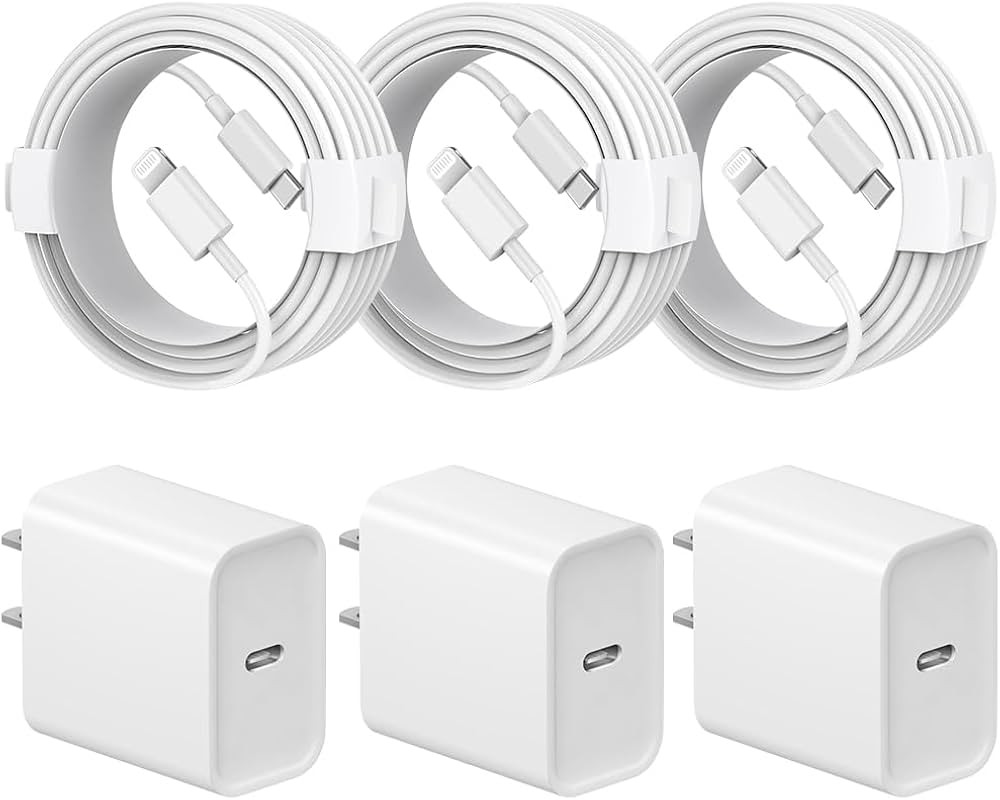 iPhone 14 13 12 11 Charger Fast Charging iPhone Fast Charger 3-Pack 20W iPad Charger 6FT C Charge... | Amazon (US)