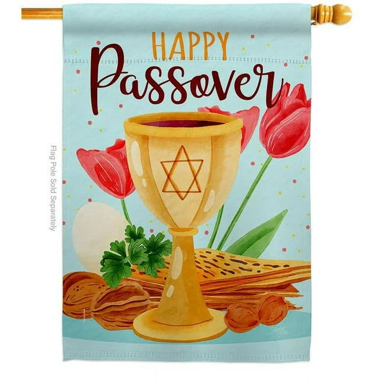 Breeze Decor H103093-BO Joyous Passover Religious Double-Sided Garden Decorative House Flag, Mult... | Walmart (US)