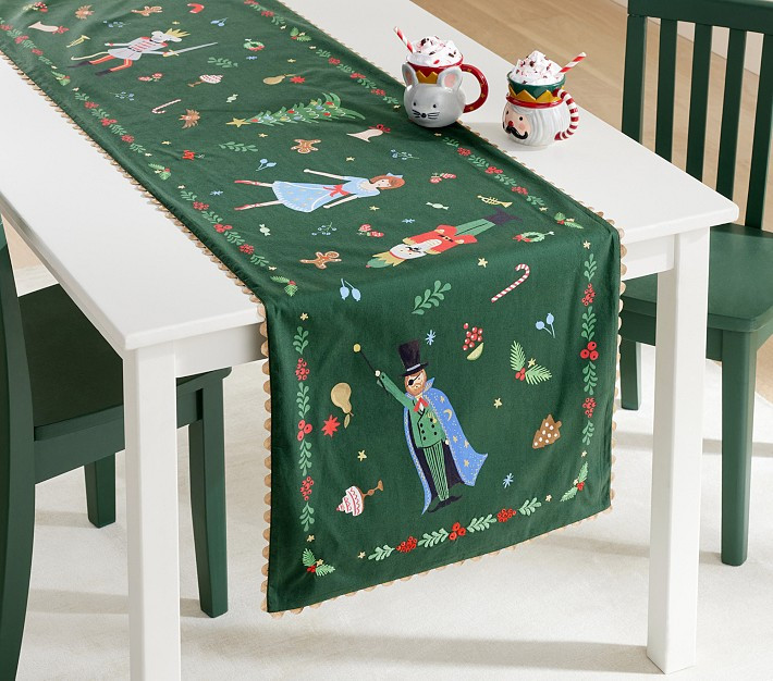 Rifle Paper Co. Christmas Nutcracker Table Runner | Pottery Barn Kids