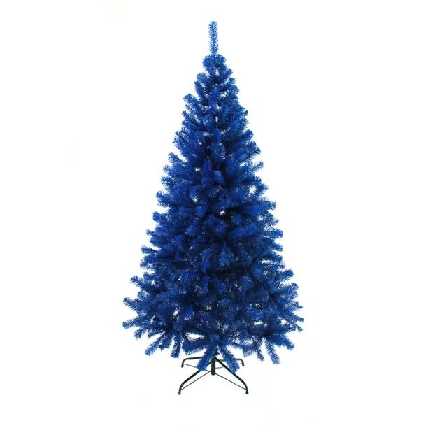 Perfect Holiday 6' Blue Canadian Pine Christmas Tree with Metal Stand - Walmart.com | Walmart (US)