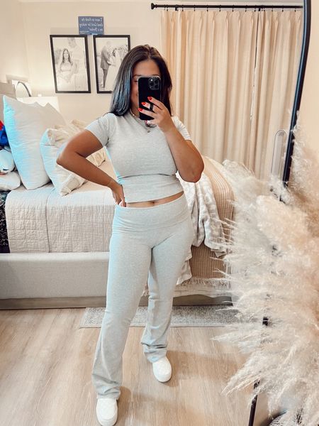 This matching set is perfect for travelings! I picked up a size small--the pants have such a nice stretch. The pants are petite friendly and the top is bigger bust friendly. Super comfy and cozy for summer!! matching set, travel look, travel outfit, airport outfit

#LTKStyleTip #LTKSeasonal #LTKTravel
