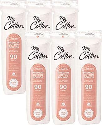 My Cotton Premium Cotton Rounds for Face (540 Count) | Makeup Remover Pads, Hypoallergenic, Lint-... | Amazon (US)