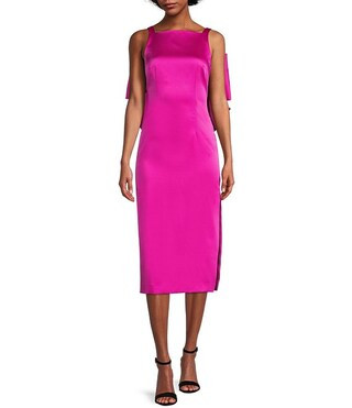 Antonio Melani Marilyn A-Line Bow Square Neck Dress | Dillard's | Dillard's