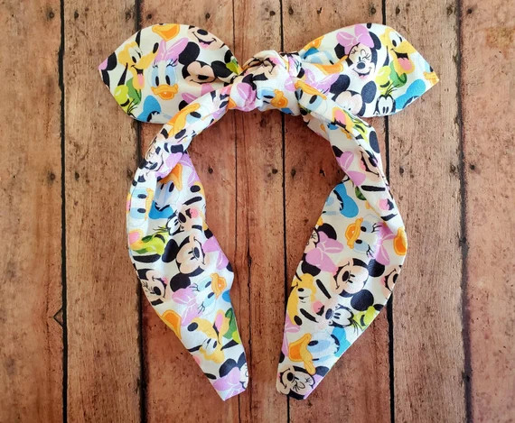 Mickey and Friends Knotty Bow Headband Headband Disney | Etsy | Etsy (US)