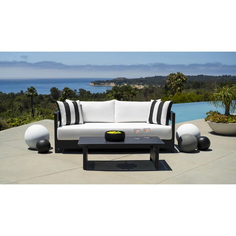 Jerryn Outdoor Sofa And Coffee Table Collection, White | Wayfair North America