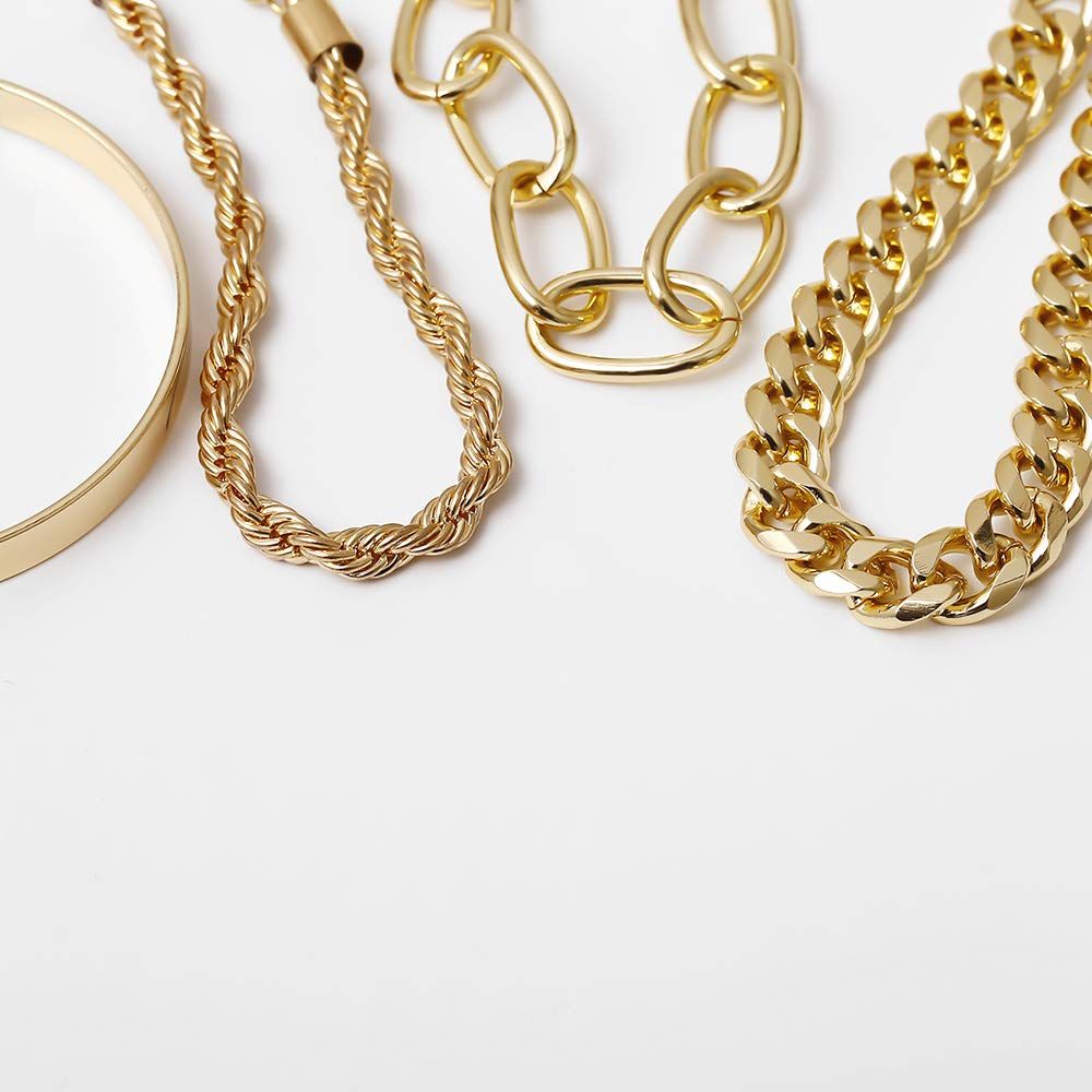 fxmimior Dainty Boho Gold Silver Chain Bracelets Set for Women Adjustable Fashion Beaded Chunky F... | Amazon (US)