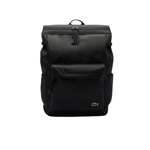 Lacoste Unisex Neocroc Rectangular Backpack, Black, One Size | Amazon (US)