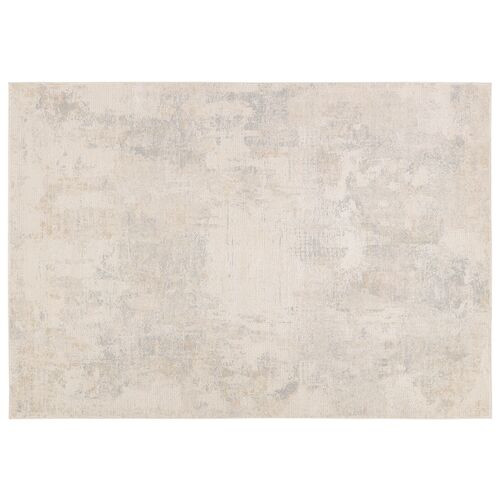 Brochan Abstract Gray/Cream Area Rug (6'7"X9'6") - Beige - Beige | Floor Covering, Carpet, Mat, Area Rug | One Kings Lane