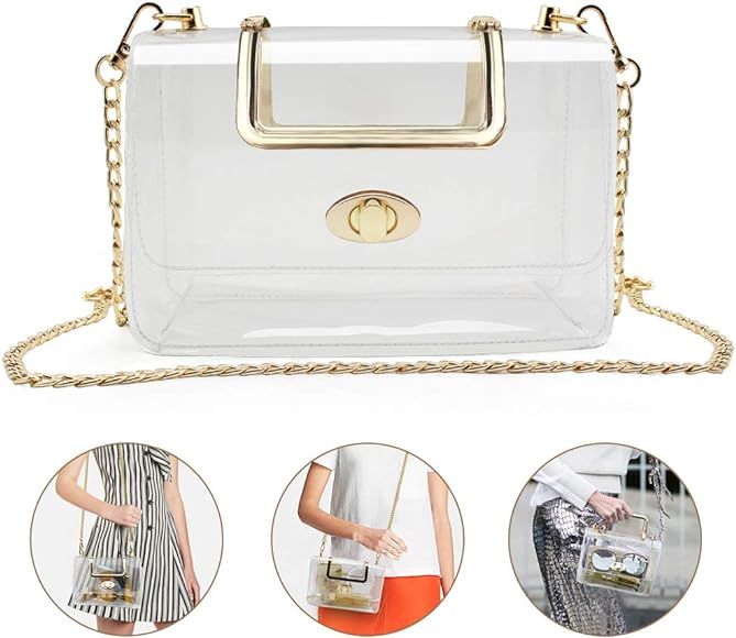 COROMAY Clear Purse for Women, Clear Crossbody Bag, Clear Stadium Purse Handbags | Amazon (US)