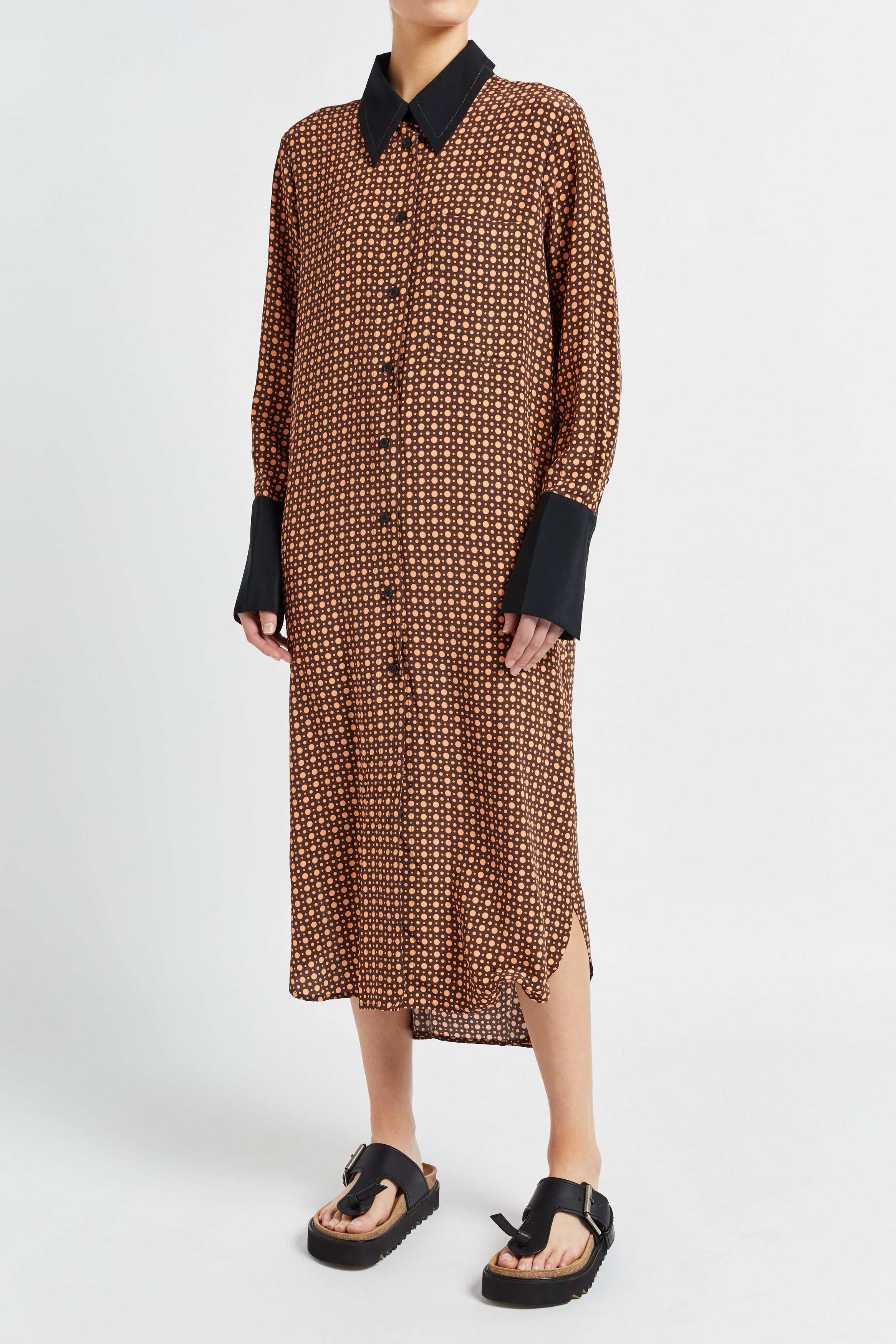 Amelia Spot Shirtdress | Lee Mathews