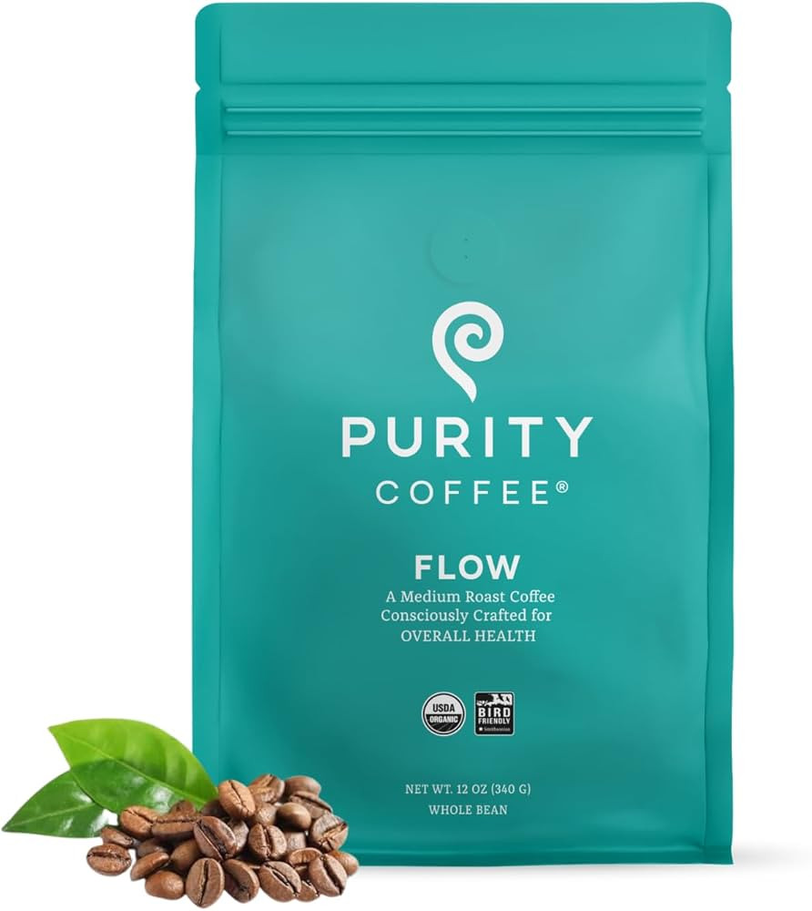 Purity Coffee FLOW Original Medium Roast Whole Bean (12oz Bag) | Specialty-Grade USDA Organic Ara... | Amazon (US)