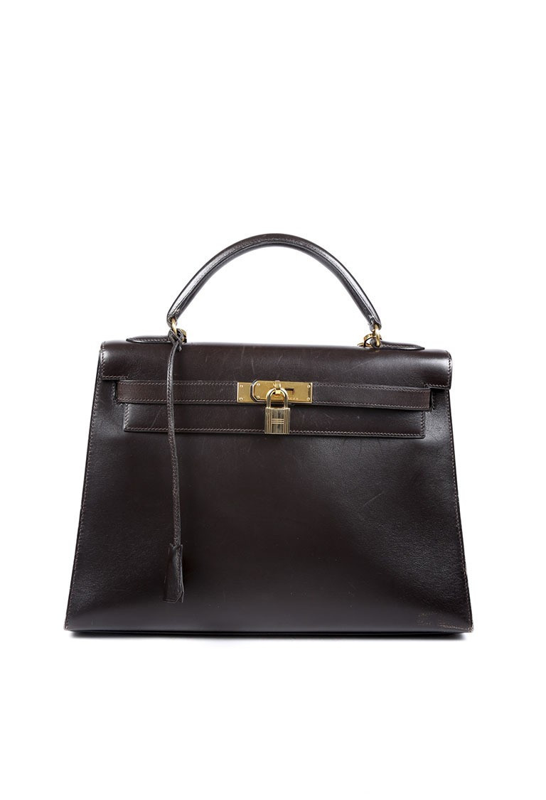 Hermes Vintage  Kelly Retourne 32 Box Calf Satchel | Luxury Garage Sale | Luxury Garage Sale