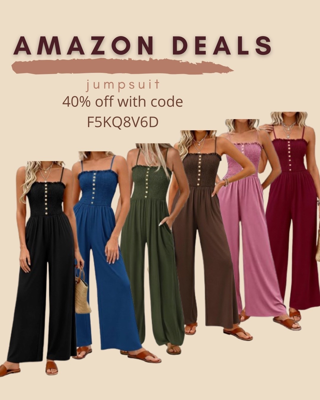 $17 ends 5/5
Amazon deals
Amazon fashion
Jumpsuit


#LTKSaleAlert