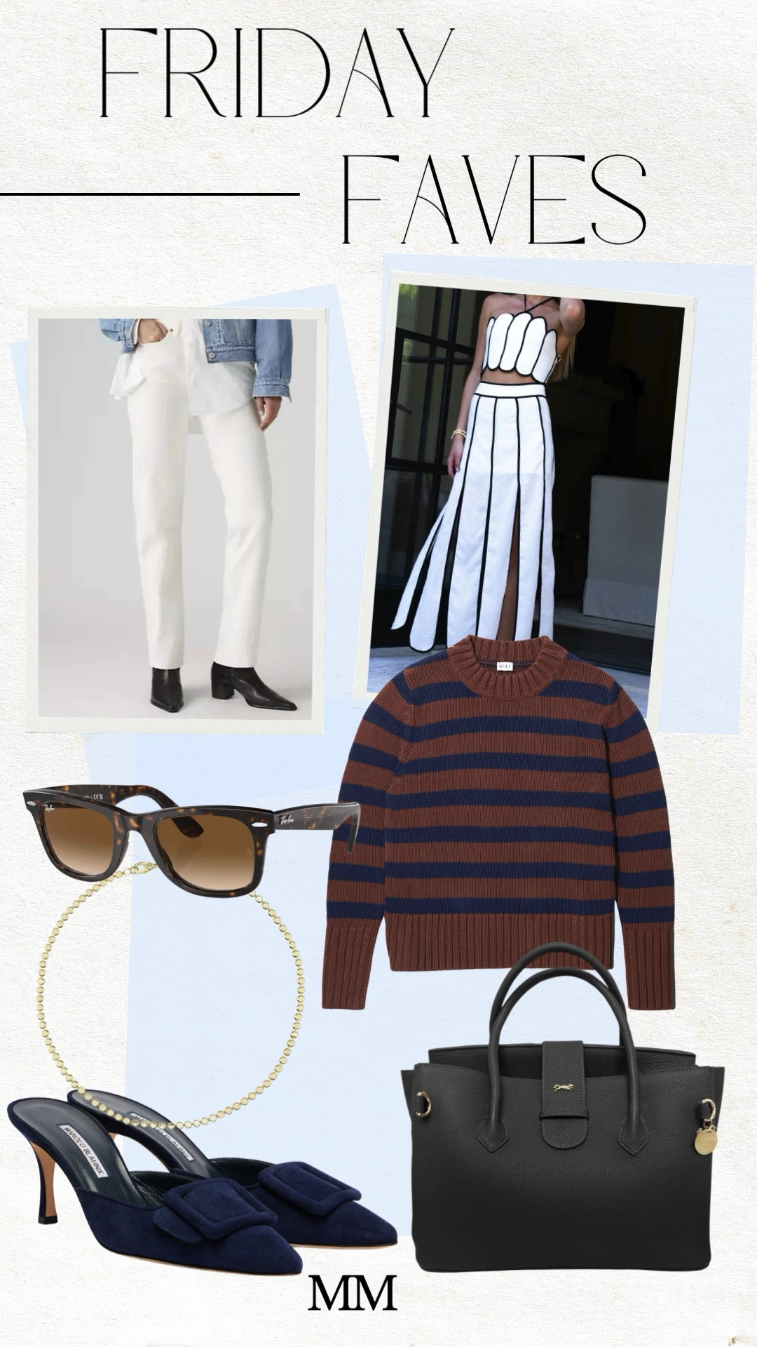 Friday faves this week = elevated staples, chic workwear, and timeless pieces you’ll wear on repeat 🤍 Loving these white tailored pants, striped knit sweater, statement matching set, designer inspired handbag, classic sunglasses, and navy heels for effortless everyday outfits that feel polished and expensive.

Perfect pieces for transitioning into fall, office outfits, date nights, and elevated casual looks ✨ Which one is your fave?

#LTKStyle #LTKFashion #FallFashion #CapsuleWardrobe #QuietLuxury #ClassicStyle #WorkwearStyle #ChicOutfits #NeutralStyle #EffortlessStyle #WardrobeStaples #EverydayStyle #FashionFinds #DesignerInspired #OfficeOutfit #MinimalStyle #LuxuryStyle #LTKSeasonal #OOTDInspo #FashionFavorites

[fall outfit ideas, capsule wardrobe, chic workwear, striped sweater outfit, white pants outfit, navy heels, designer inspired bag, quiet luxury style, elevated basics, effortless fashion]

#LTKOver40 #LTKootd #LTKmomlife