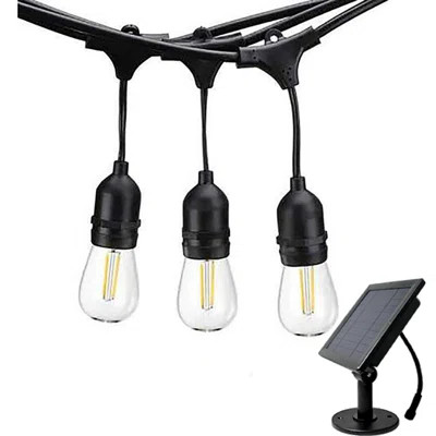Outdoor Solar Powered LED String Light, Vintage Style - OSL-S14-12-24-SOL | Wayfair North America