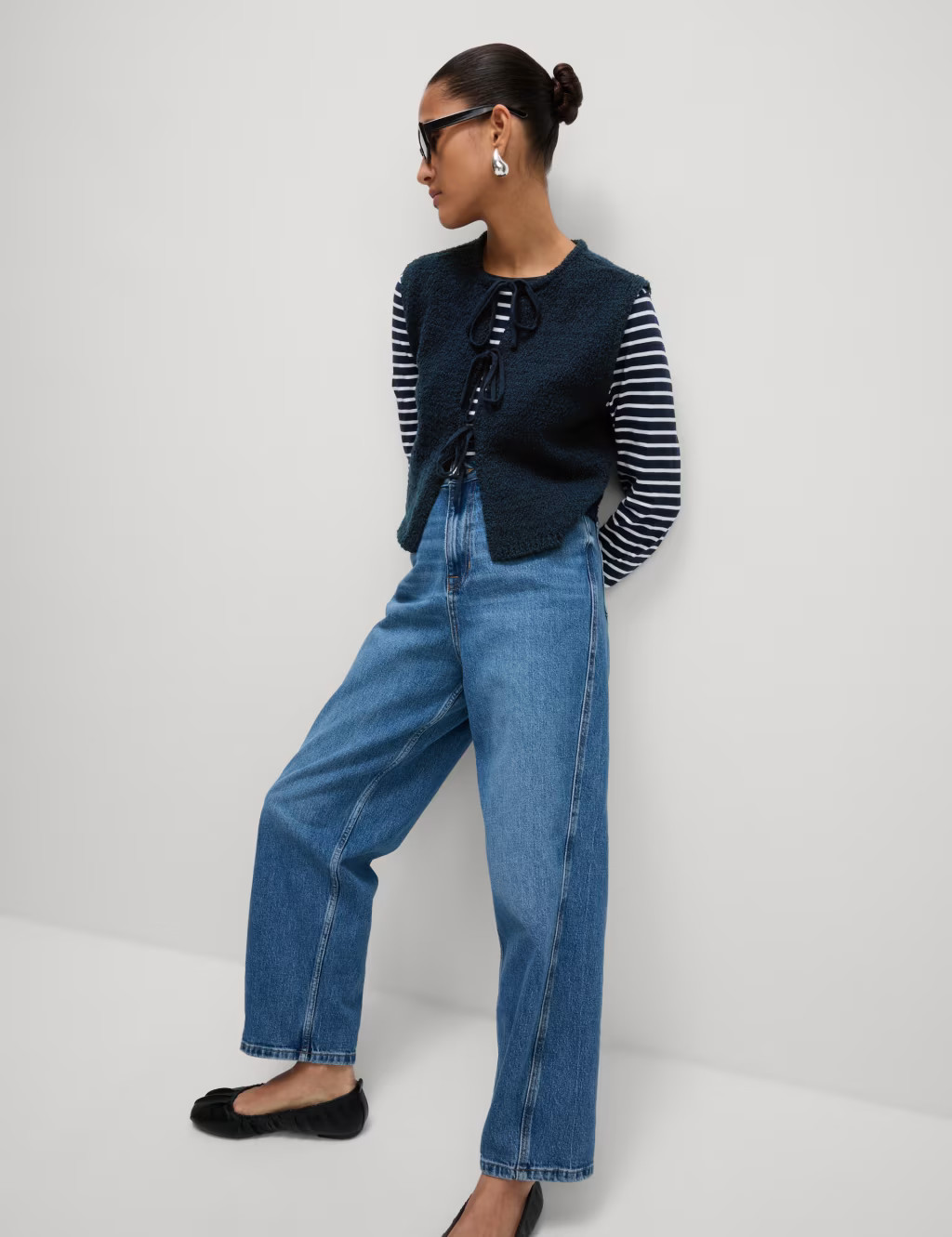 Cotton Rich Textured Cropped Waistcoat | Marks & Spencer (UK)