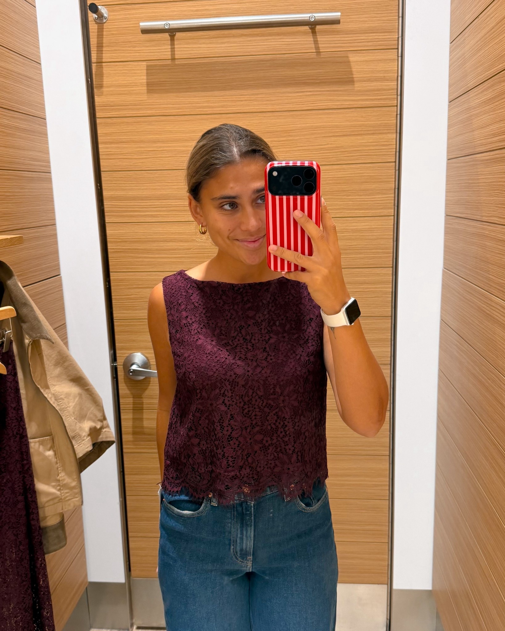 found the cutest lace top for fall! love the color so much! currently on 60% off sale and has a matching skirt 

wearing a small 

#LTKootd #LTKSaleAlert #LTKSeasonal