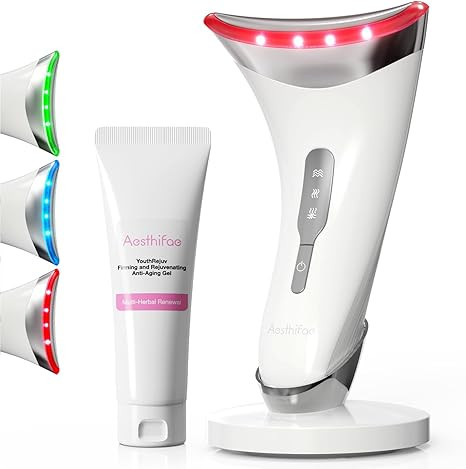 Red Light Therapy for Face and Neck, Renewal Face Lift Device with Vibration Tech, 3 in 1 Face Ma... | Amazon (US)