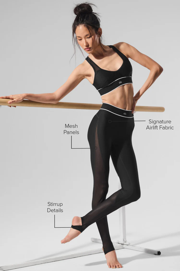 Airlift Mesh High-Waist Darling Stirrup Legging | Alo Yoga (US)
