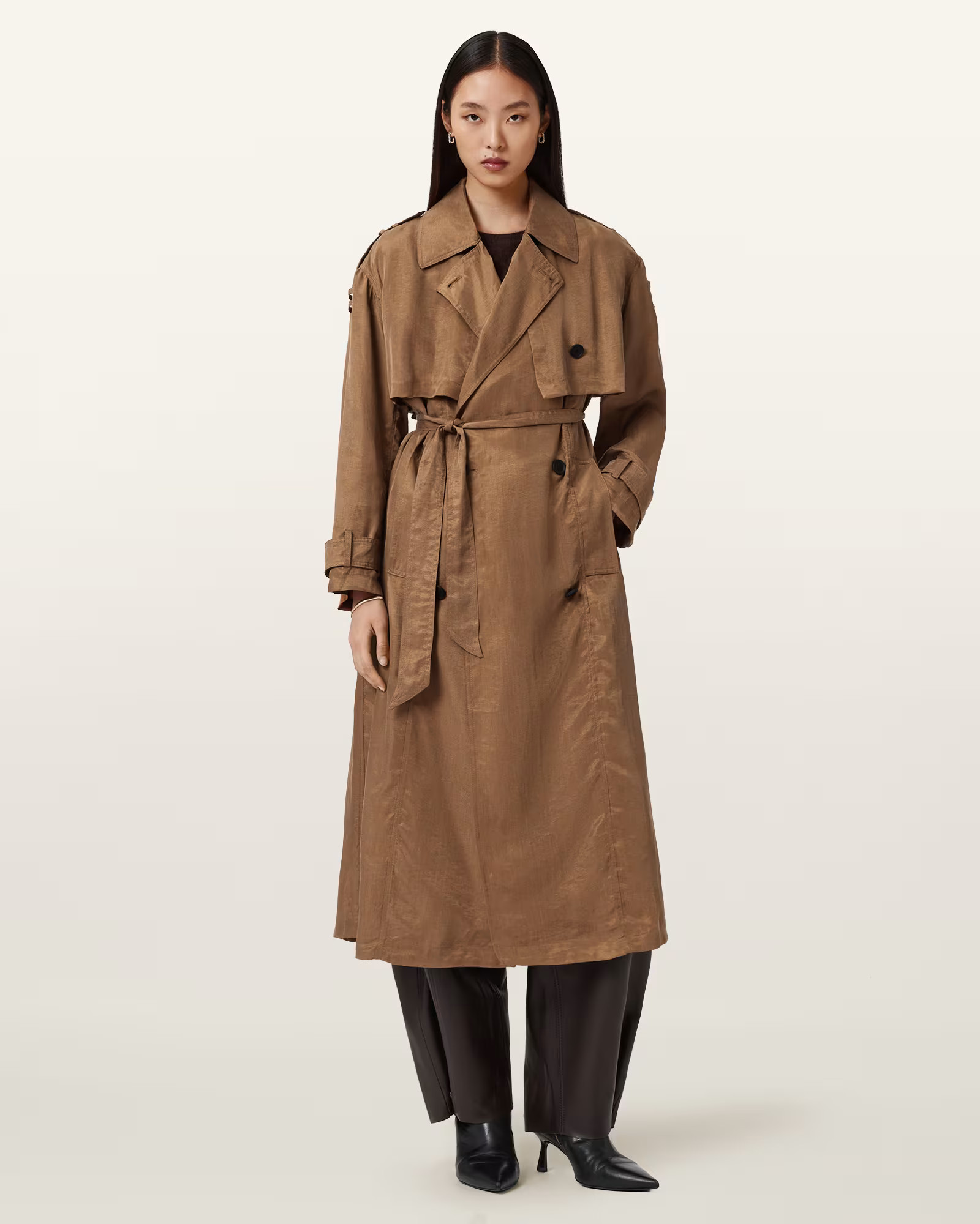 AllSaints Linnie Relaxed Fit Trench Coat | AllSaints US