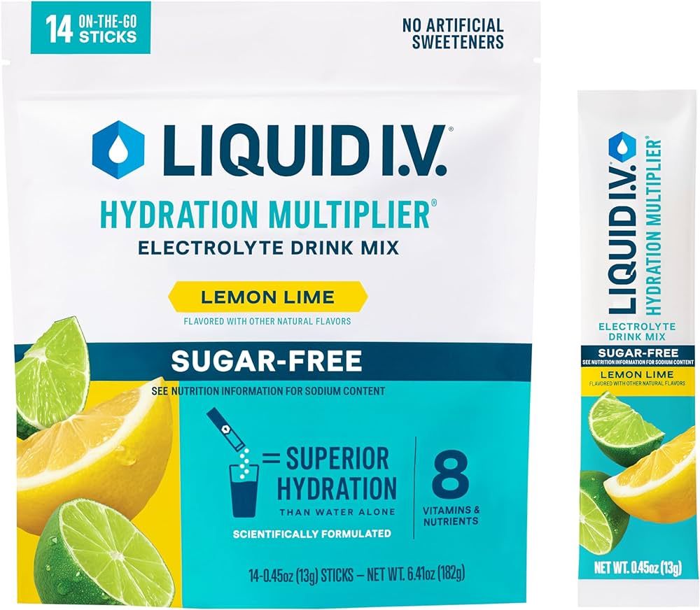 Liquid I.V.® Hydration Multiplier® Sugar-Free - Lemon Lime - Hydration Powder Packets | Electro... | Amazon (US)