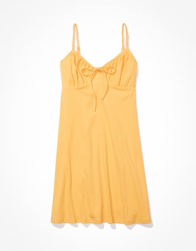 AE Ruched Knit Mini Dress | American Eagle Outfitters (US & CA)