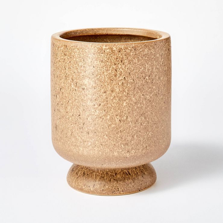 Small Footed Camel Ceramic Vase - Threshold&#8482; designed with Studio McGee | Target