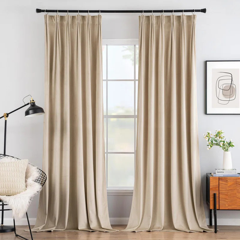 Everly Quinn Leevi Blackout Velvet Curtains(2 Panels) | Wayfair | Wayfair North America