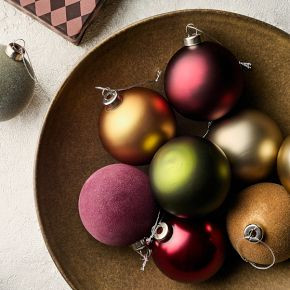 Medium Glass Ball Ornament (Set of 9) - Jewel Tones | West Elm (US)