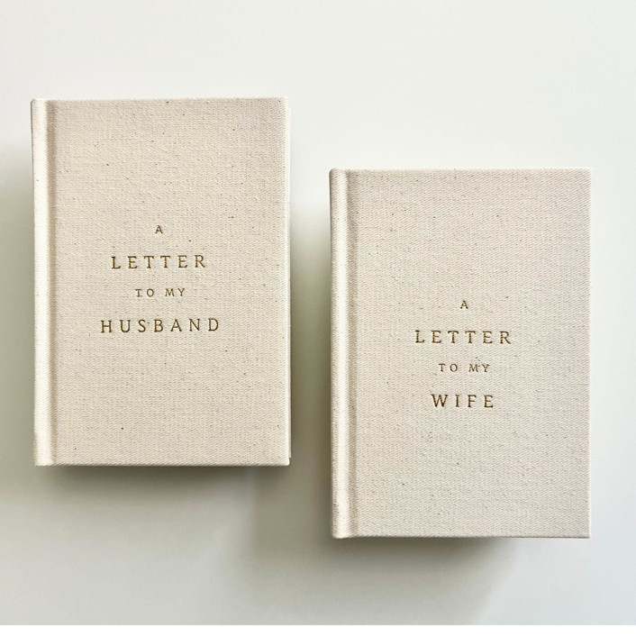 A Letter To My Husband / Wife Linen Vow Books | Minted