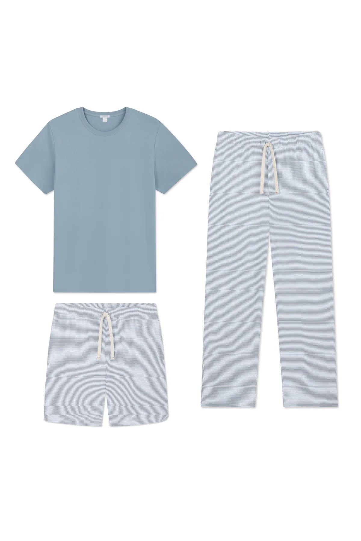 Men's Pima Sleep Bundle in Anchor Blue Bar Stripe | Lake Pajamas