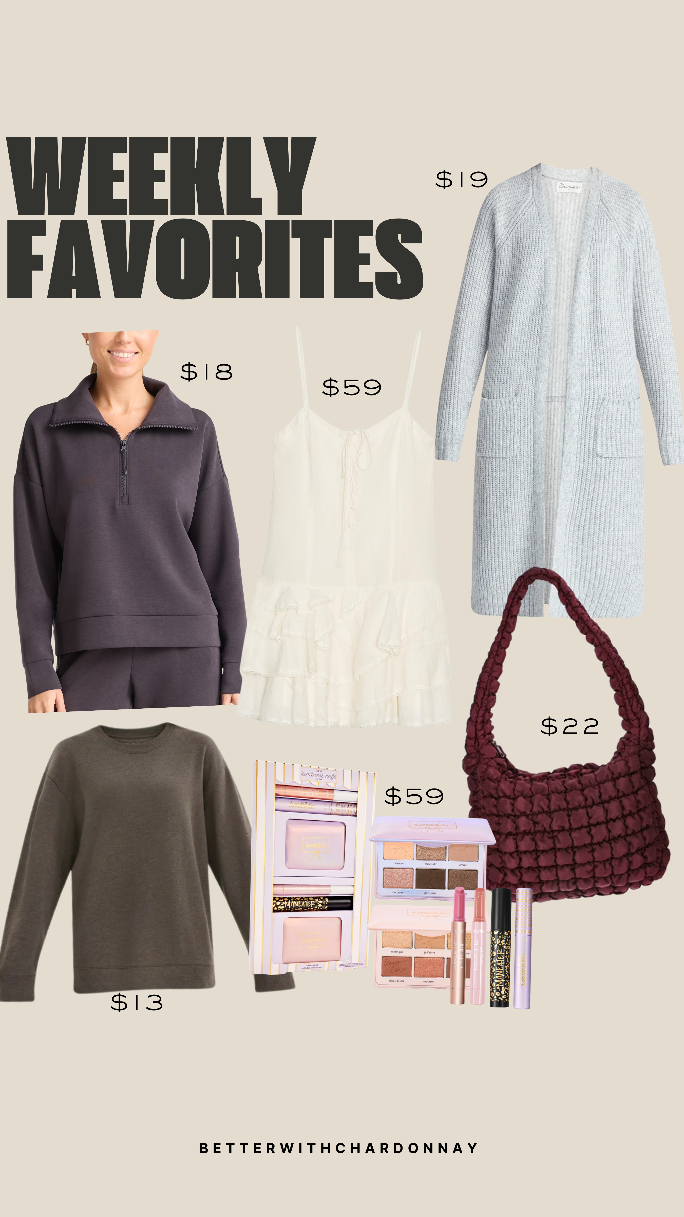 Our weekly favorite!

weekly favorites, walmart fashion, walmart finds, zara dress, puffer tote bag, tarte 

 #LTKSeasonal #LTKFindsUnder50 #LTKFindsUnder100